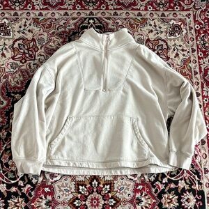 Old Navy Women's Cream Quarter-Zip Sweater